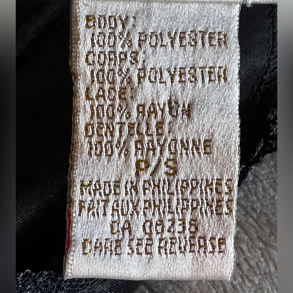 Satin and lace Black satin and Chiffon Romper wit lace and sparkle stones. Small - Picture 6 of 10